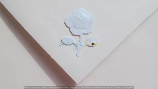 Hochzeitskarte mit Tauben-3D-Motiv