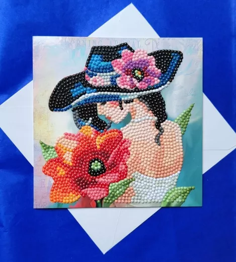 Diamond Painting Dame mit Hut