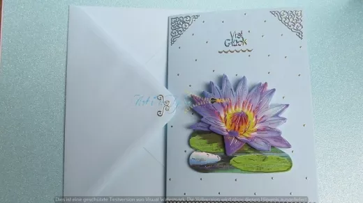 Wunderschöne Grußkarte Seerose